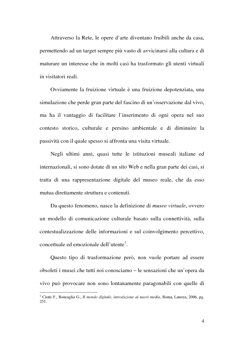 Anteprima della tesi: La rete dei musei virtuali come strumento di sviluppo locale: il caso di Benevento, Pagina 2