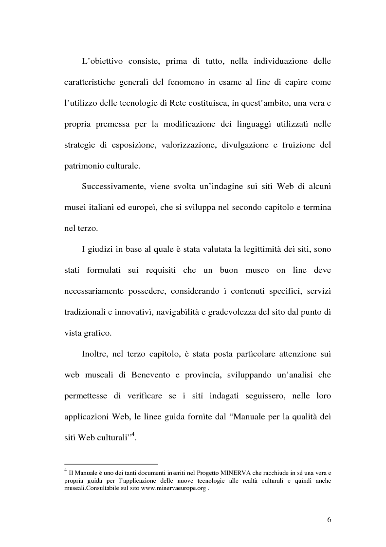 Anteprima della tesi: La rete dei musei virtuali come strumento di sviluppo locale: il caso di Benevento, Pagina 4