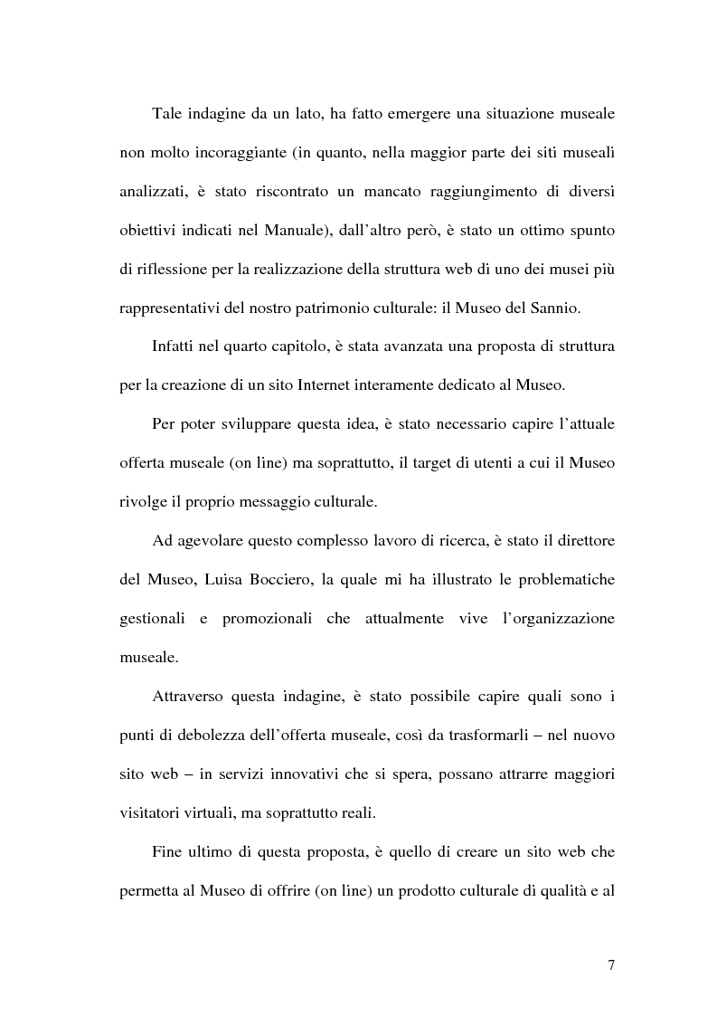Anteprima della tesi: La rete dei musei virtuali come strumento di sviluppo locale: il caso di Benevento, Pagina 5
