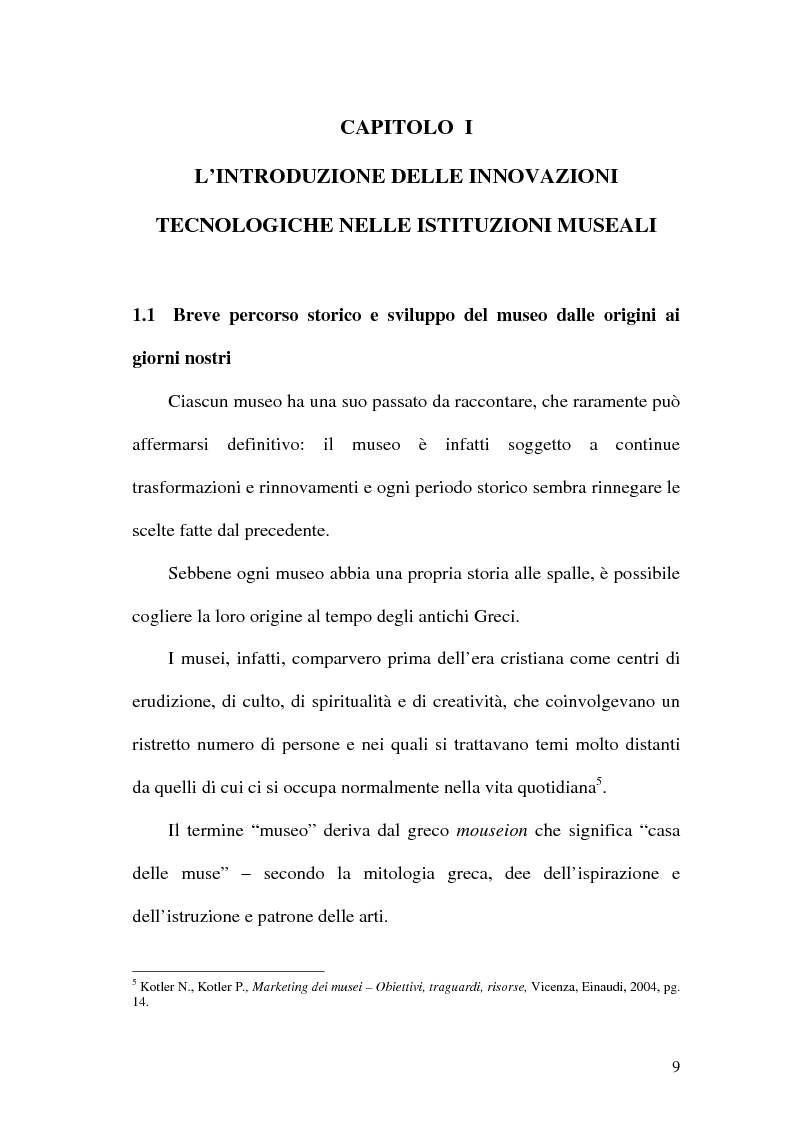 Anteprima della tesi: La rete dei musei virtuali come strumento di sviluppo locale: il caso di Benevento, Pagina 7