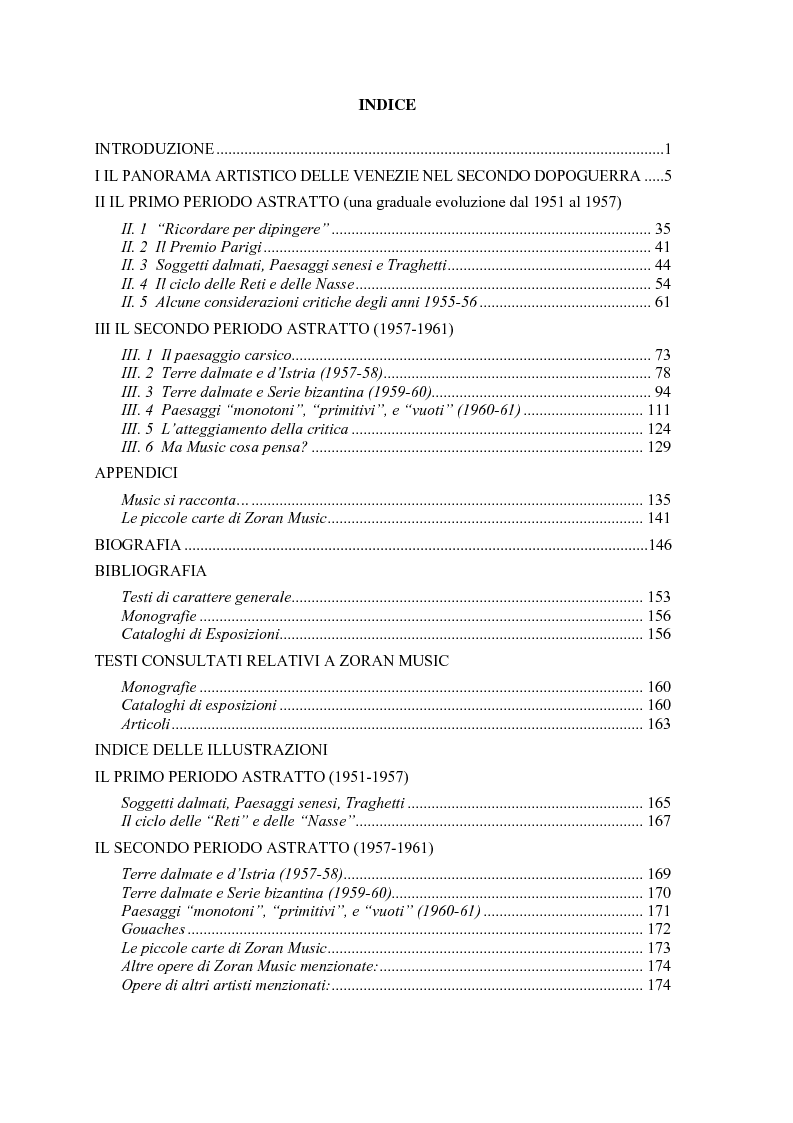 Indice della tesi: Music: il decennio''astratto-informale'' 1951-1961, Pagina 1
