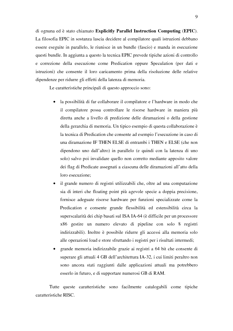 Anteprima della tesi: Analisi delle architetture di microprocessori commerciali, Pagina 10
