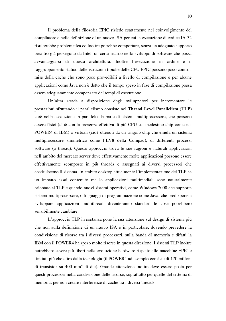 Anteprima della tesi: Analisi delle architetture di microprocessori commerciali, Pagina 11