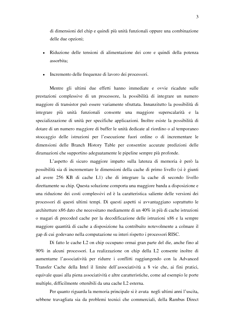 Anteprima della tesi: Analisi delle architetture di microprocessori commerciali, Pagina 4