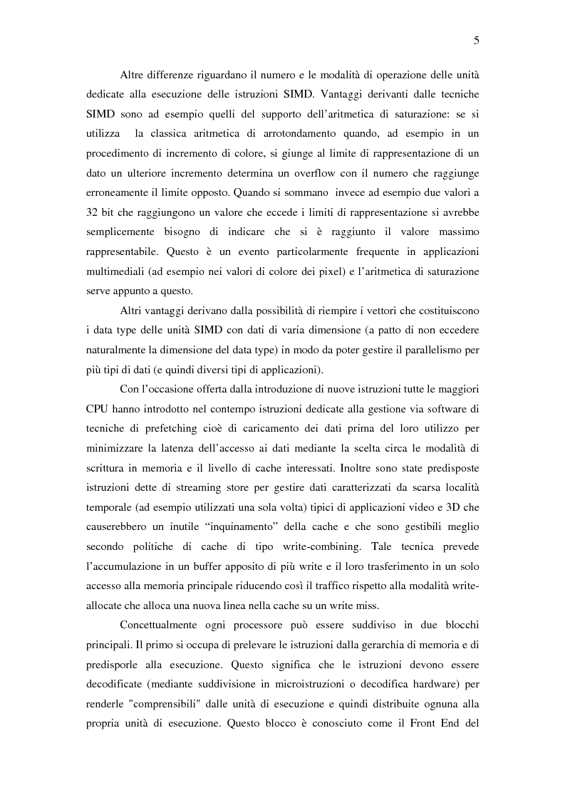 Anteprima della tesi: Analisi delle architetture di microprocessori commerciali, Pagina 6