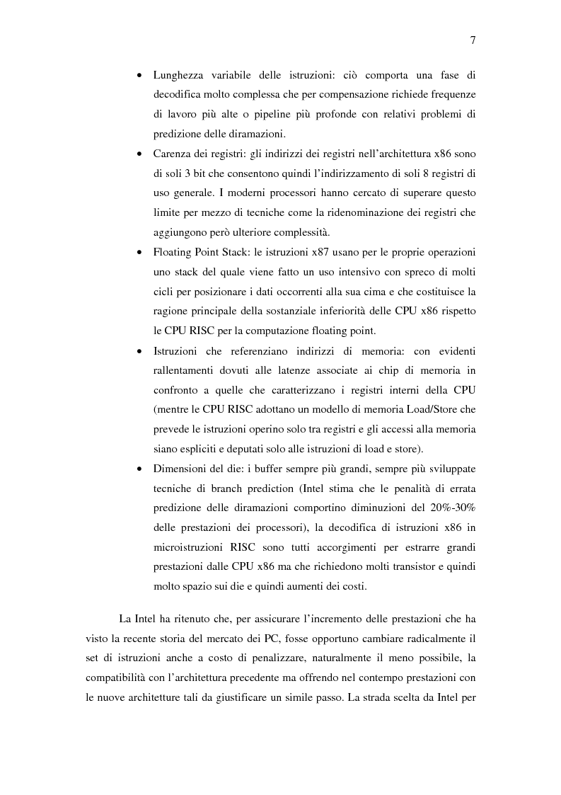Anteprima della tesi: Analisi delle architetture di microprocessori commerciali, Pagina 8