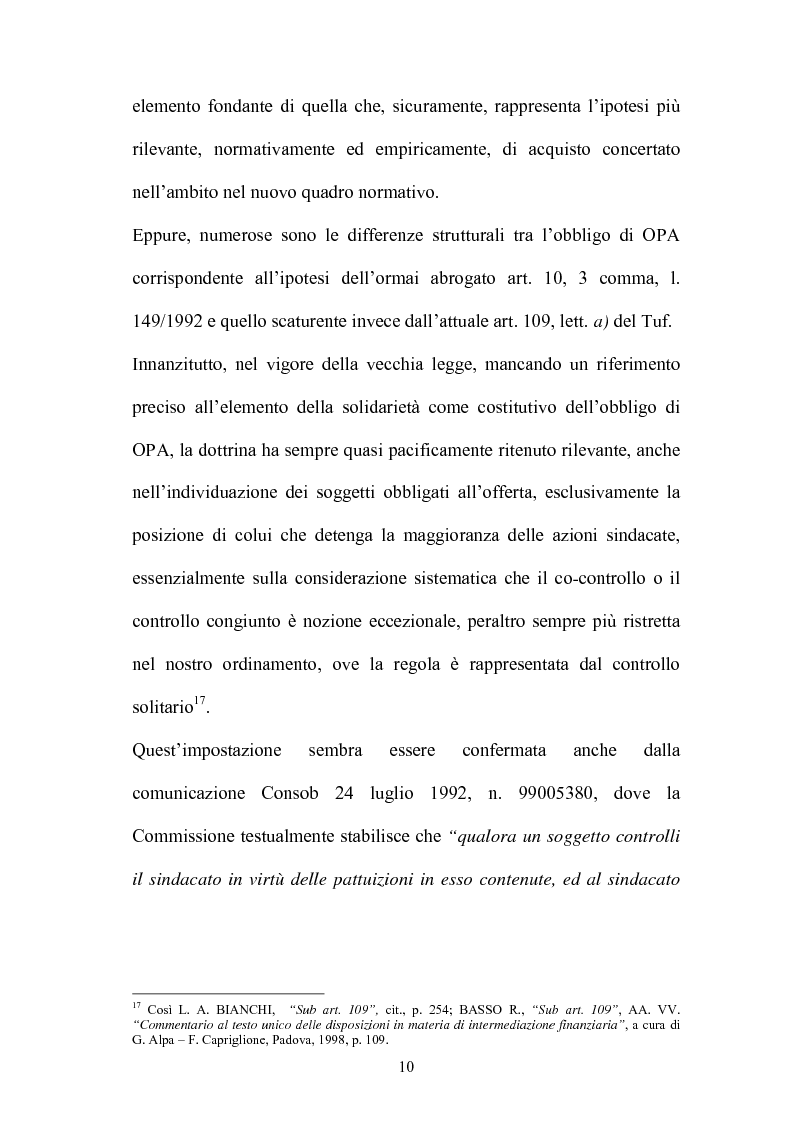 Anteprima della tesi: L'Opa di concerto, Pagina 10