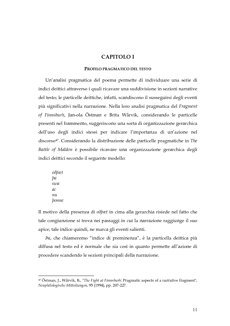 Anteprima della tesi: The Battle of Maldon: un'indagine retorica, Pagina 11