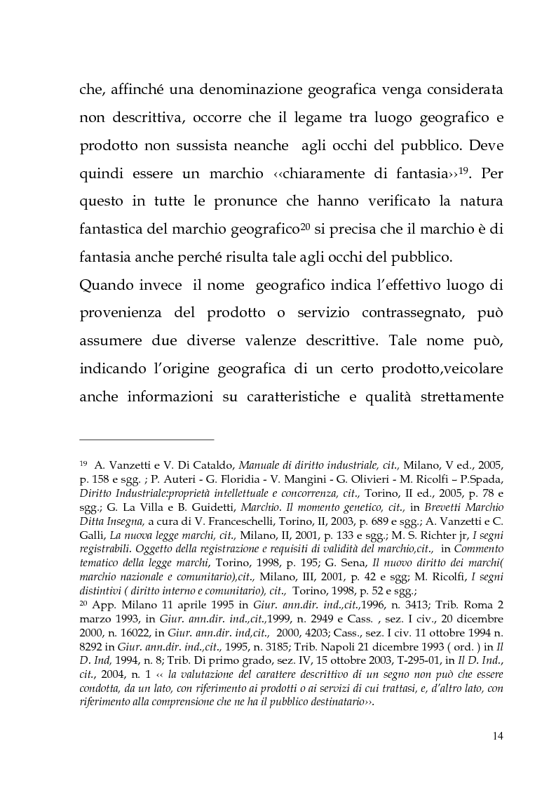 Anteprima della tesi: Il marchio geografico, Pagina 10