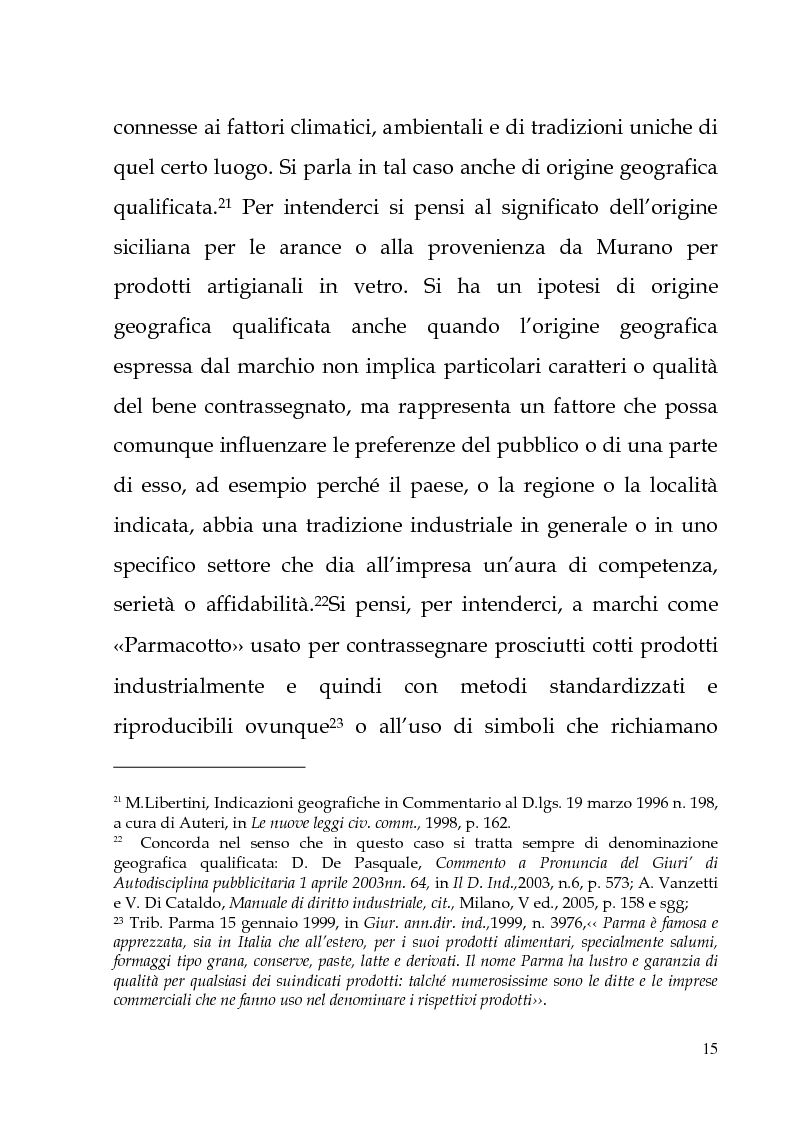 Anteprima della tesi: Il marchio geografico, Pagina 11