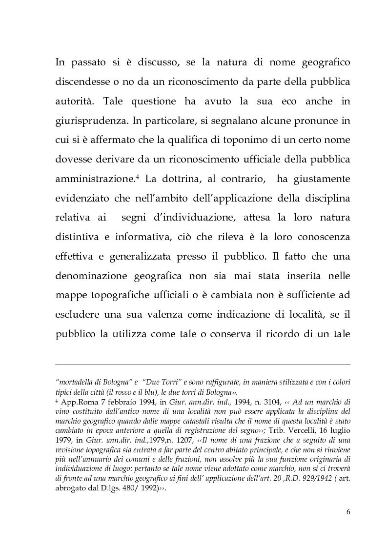 Anteprima della tesi: Il marchio geografico, Pagina 2