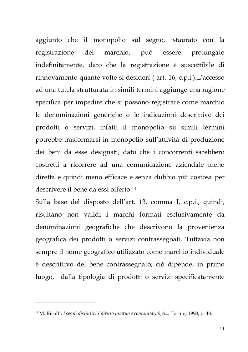 Anteprima della tesi: Il marchio geografico, Pagina 7