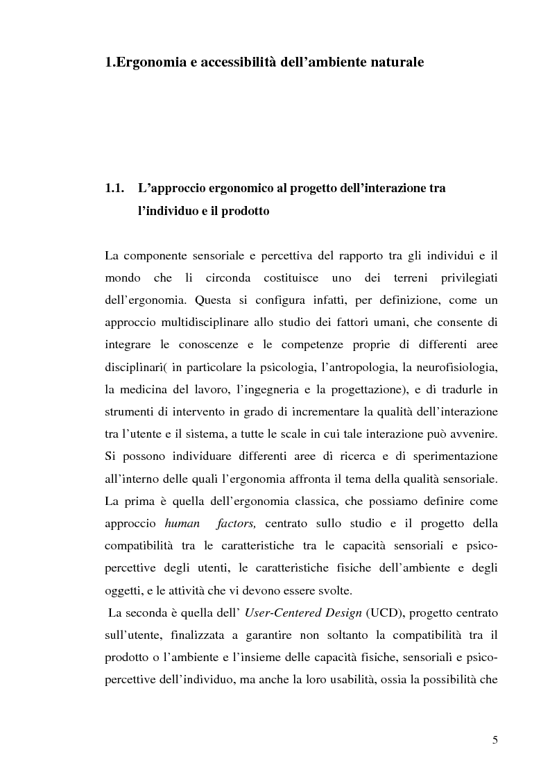 Anteprima della tesi: Strutture turistiche accessibili: l'Orto Botanico del comune di Roma, Pagina 3