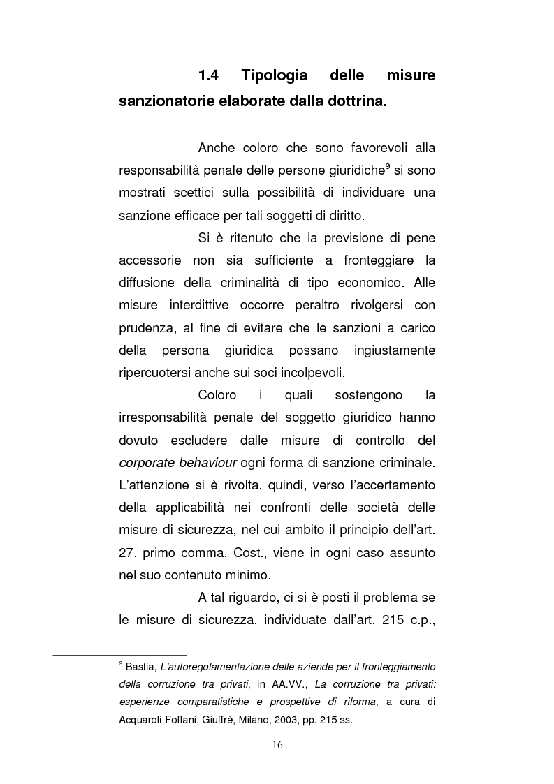 Anteprima della tesi: Le strutture organizzative di cui alla L. 231/2001: un’analisi comparativa, Pagina 11