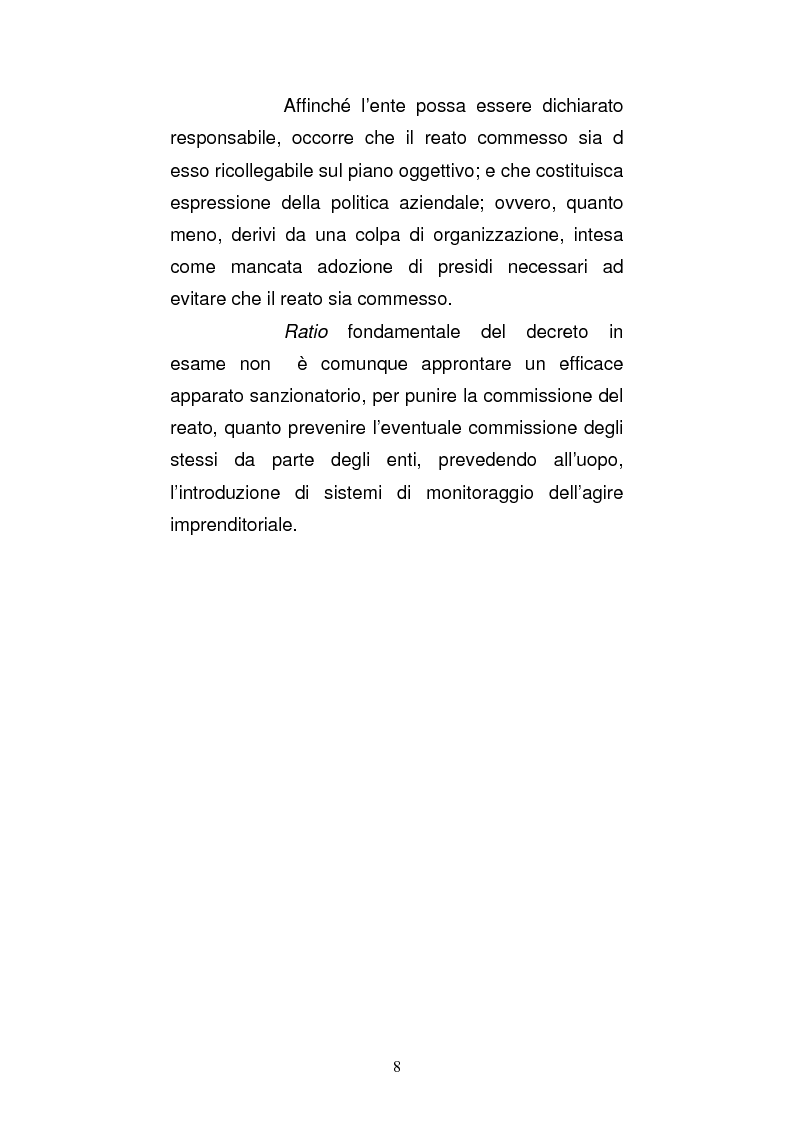 Anteprima della tesi: Le strutture organizzative di cui alla L. 231/2001: un’analisi comparativa, Pagina 3