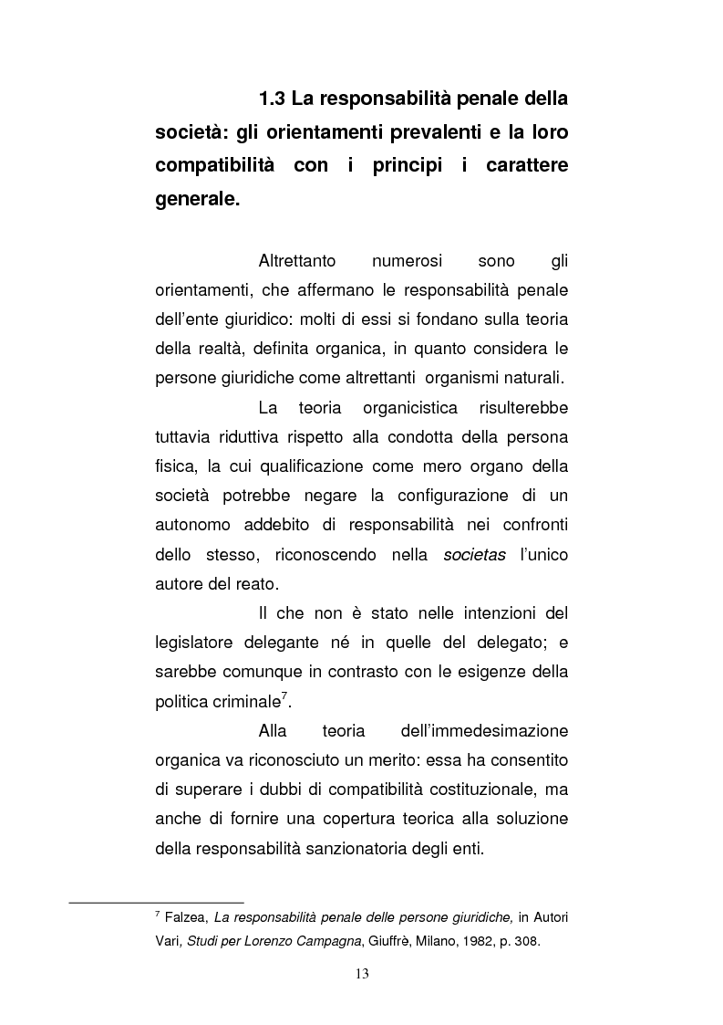 Anteprima della tesi: Le strutture organizzative di cui alla L. 231/2001: un’analisi comparativa, Pagina 8