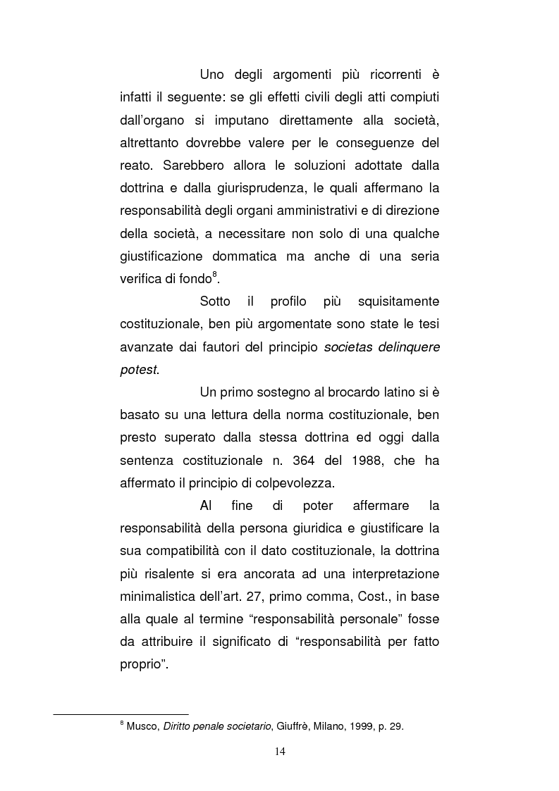 Anteprima della tesi: Le strutture organizzative di cui alla L. 231/2001: un’analisi comparativa, Pagina 9