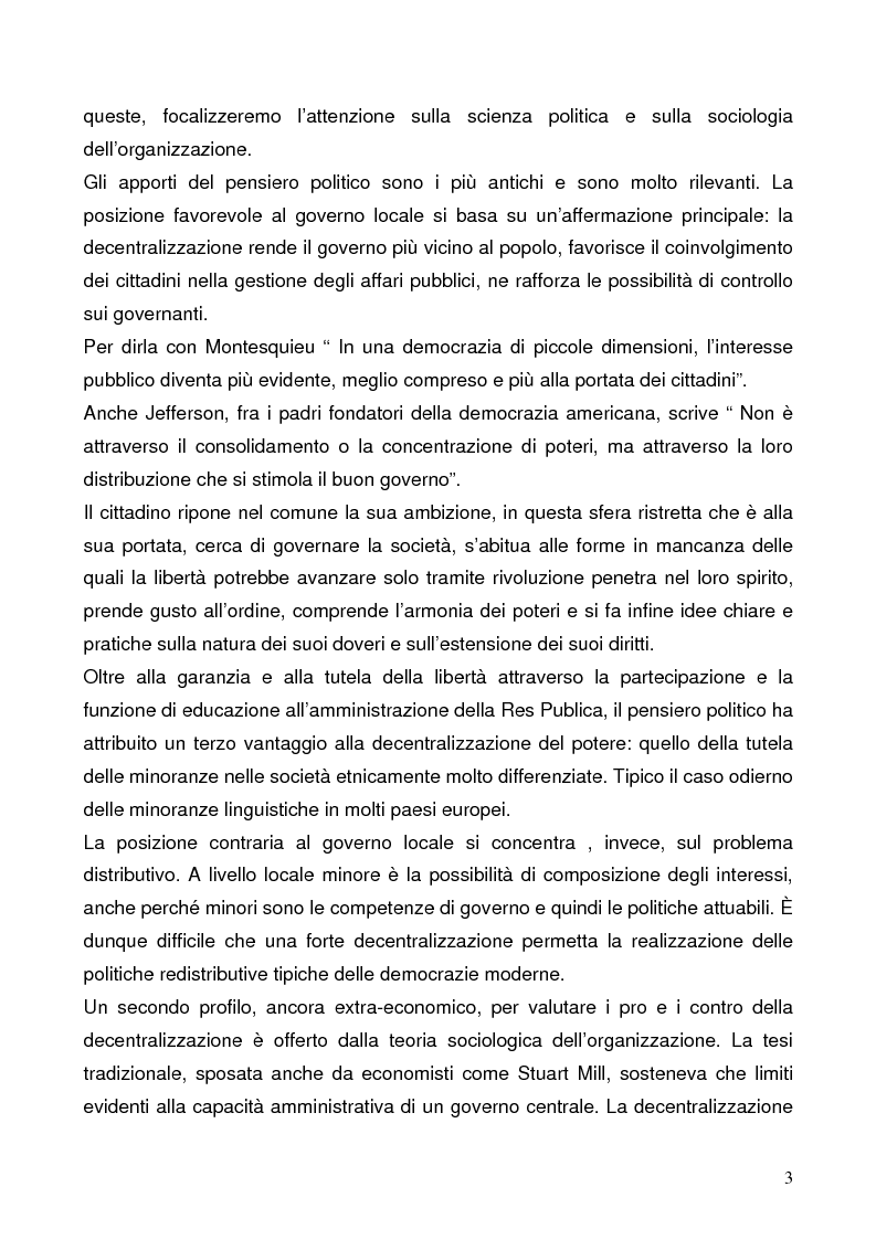 Anteprima della tesi: Il federalismo fiscale: l'Italia e l'Europa, Pagina 3