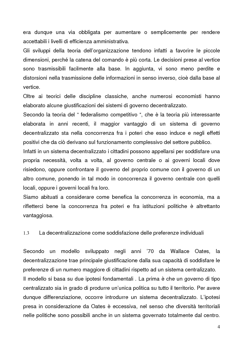 Anteprima della tesi: Il federalismo fiscale: l'Italia e l'Europa, Pagina 4