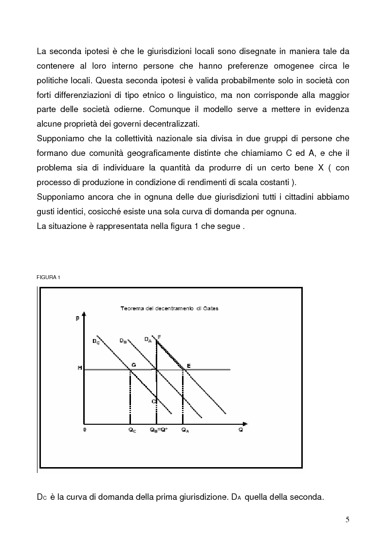 Anteprima della tesi: Il federalismo fiscale: l'Italia e l'Europa, Pagina 5