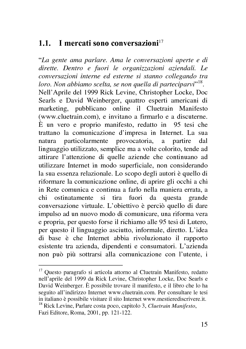 Anteprima della tesi: Il corporate blog - L'utilizzo del blog nella relazione con il cliente, Pagina 10