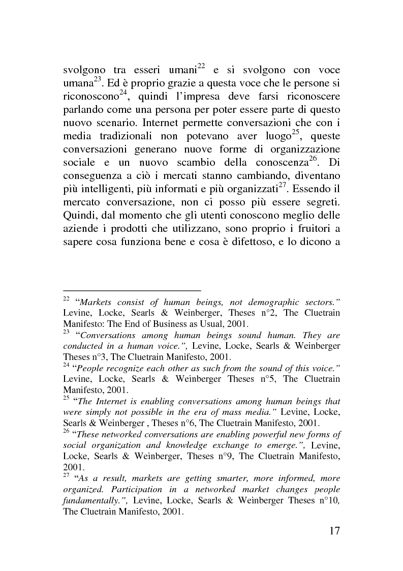Anteprima della tesi: Il corporate blog - L'utilizzo del blog nella relazione con il cliente, Pagina 12