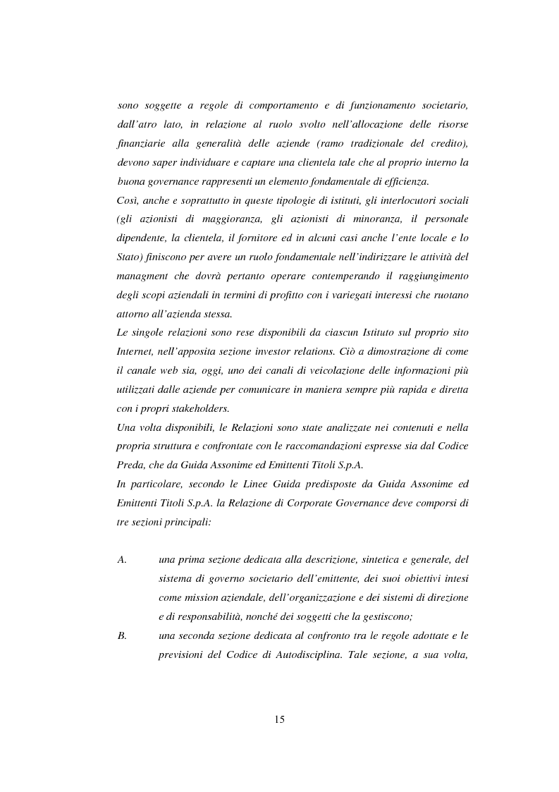 Anteprima della tesi: La comunicazione sulla Corporate Governance: analisi delle relazioni dei principali istituti di credito, Pagina 3