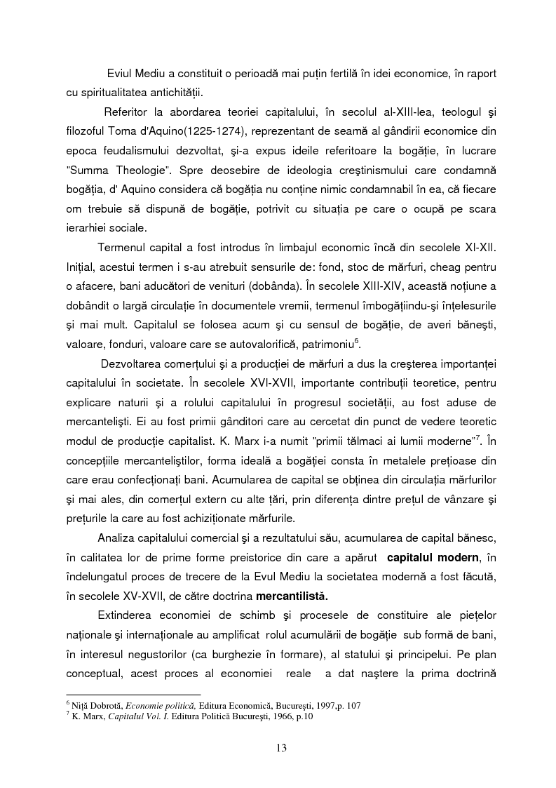 Anteprima della tesi: Capitalul in teoria si pratica economica, Pagina 10