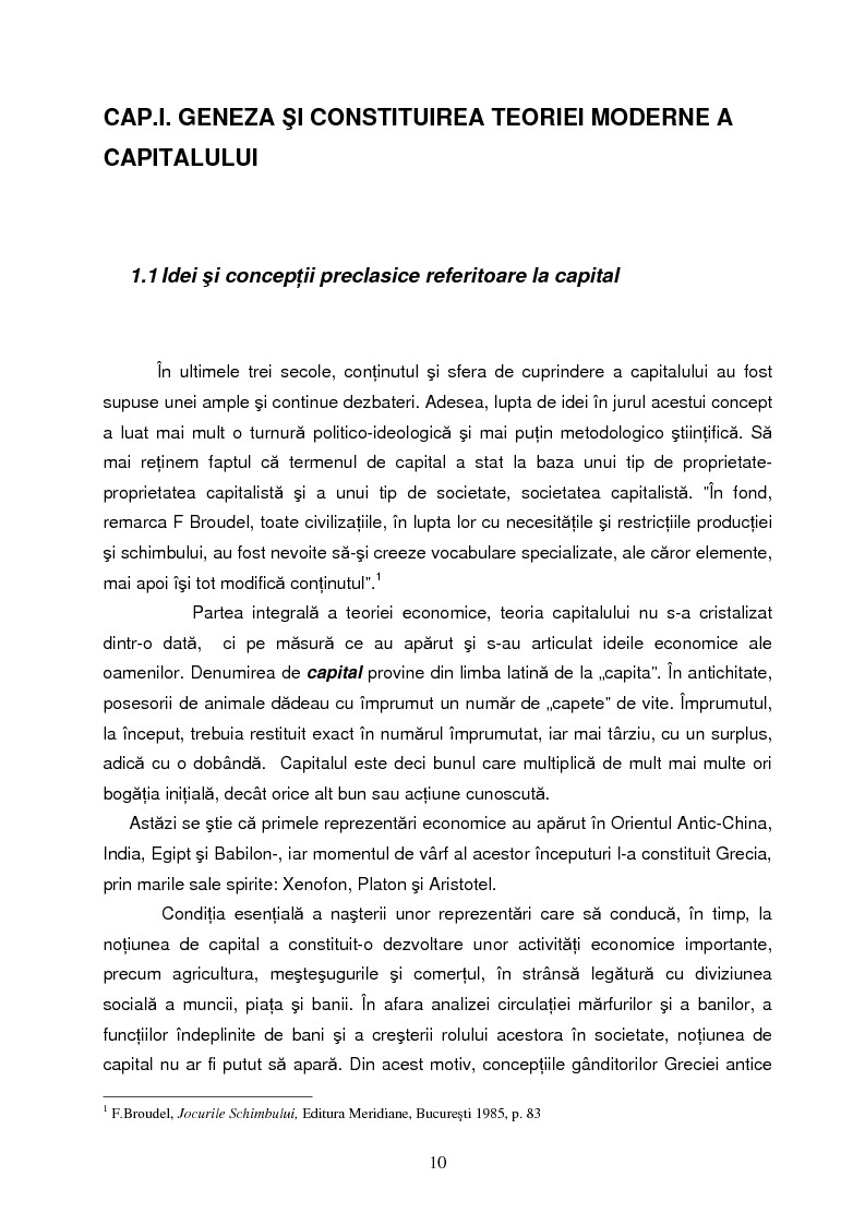 Anteprima della tesi: Capitalul in teoria si pratica economica, Pagina 7