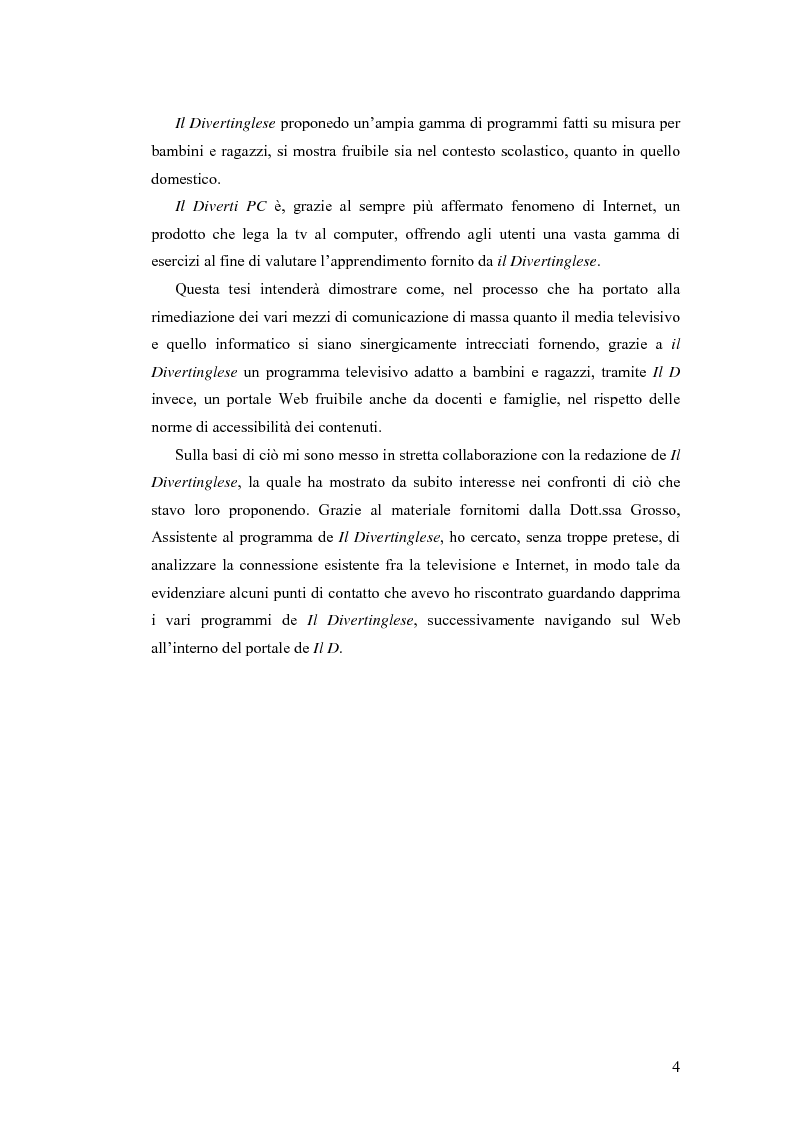 Anteprima della tesi: Il Divertinglese tra Televisione e Web, Pagina 3