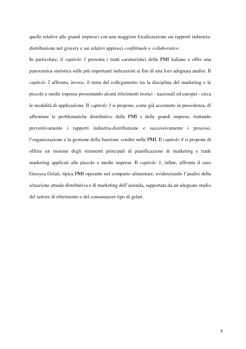 Anteprima della tesi: Aspetti distributivi e pianificazione di marketing nelle Pmi del comparto alimentare: il caso Gessyca Gelati, Pagina 2