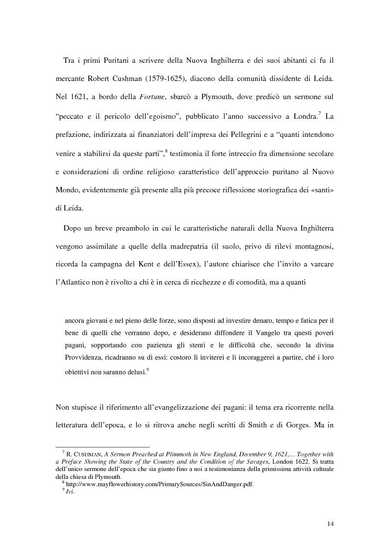 Anteprima della tesi: L'interpretazione dell'«altro» nei Puritani del Nuovo Mondo. Coloni e missionari di fronte al «selvaggio», 1620-1758., Pagina 10