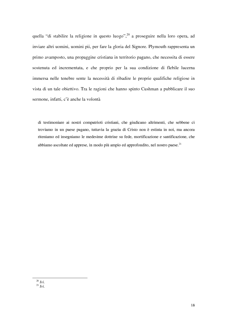 Anteprima della tesi: L'interpretazione dell'«altro» nei Puritani del Nuovo Mondo. Coloni e missionari di fronte al «selvaggio», 1620-1758., Pagina 14