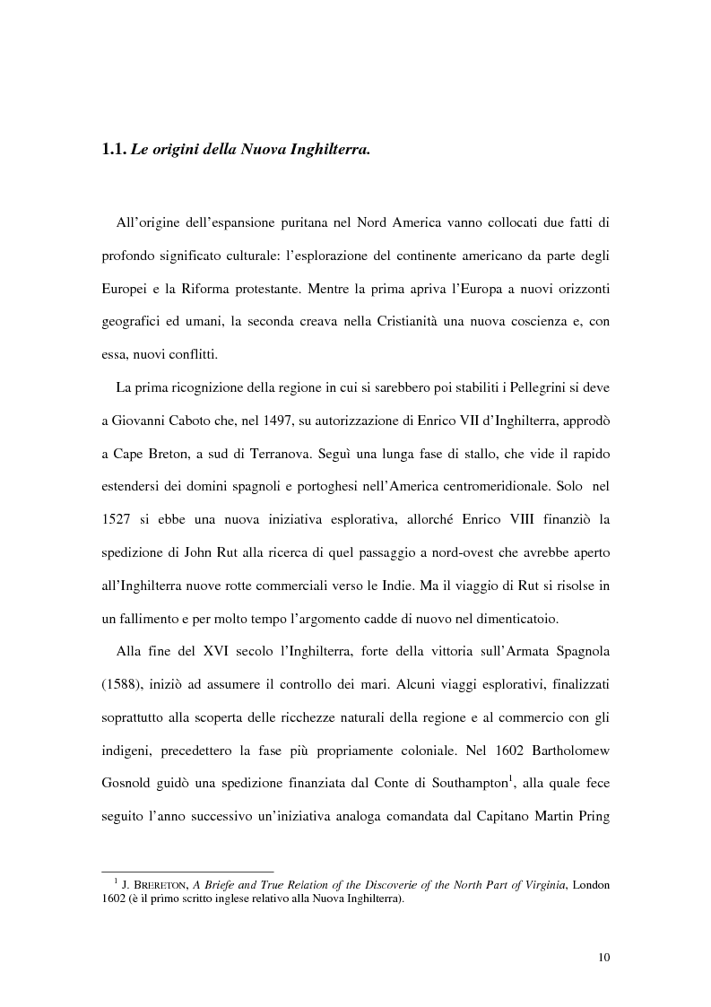 Anteprima della tesi: L'interpretazione dell'«altro» nei Puritani del Nuovo Mondo. Coloni e missionari di fronte al «selvaggio», 1620-1758., Pagina 6