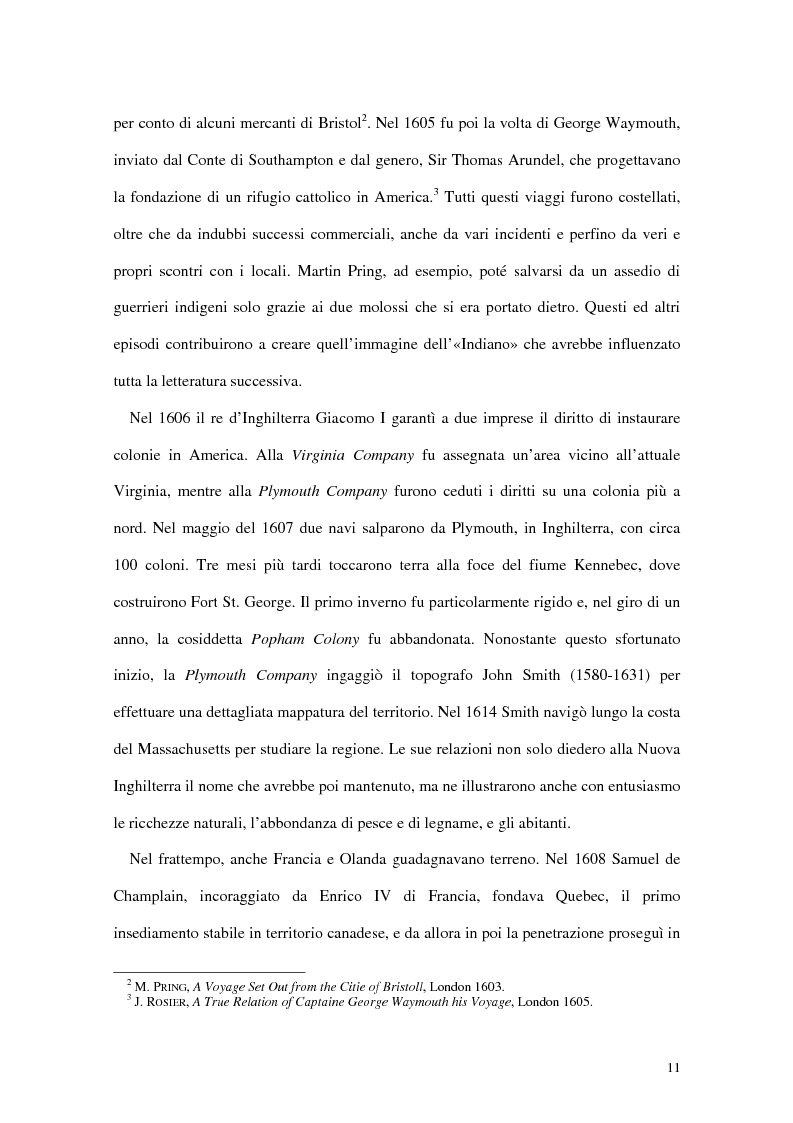 Anteprima della tesi: L'interpretazione dell'«altro» nei Puritani del Nuovo Mondo. Coloni e missionari di fronte al «selvaggio», 1620-1758., Pagina 7