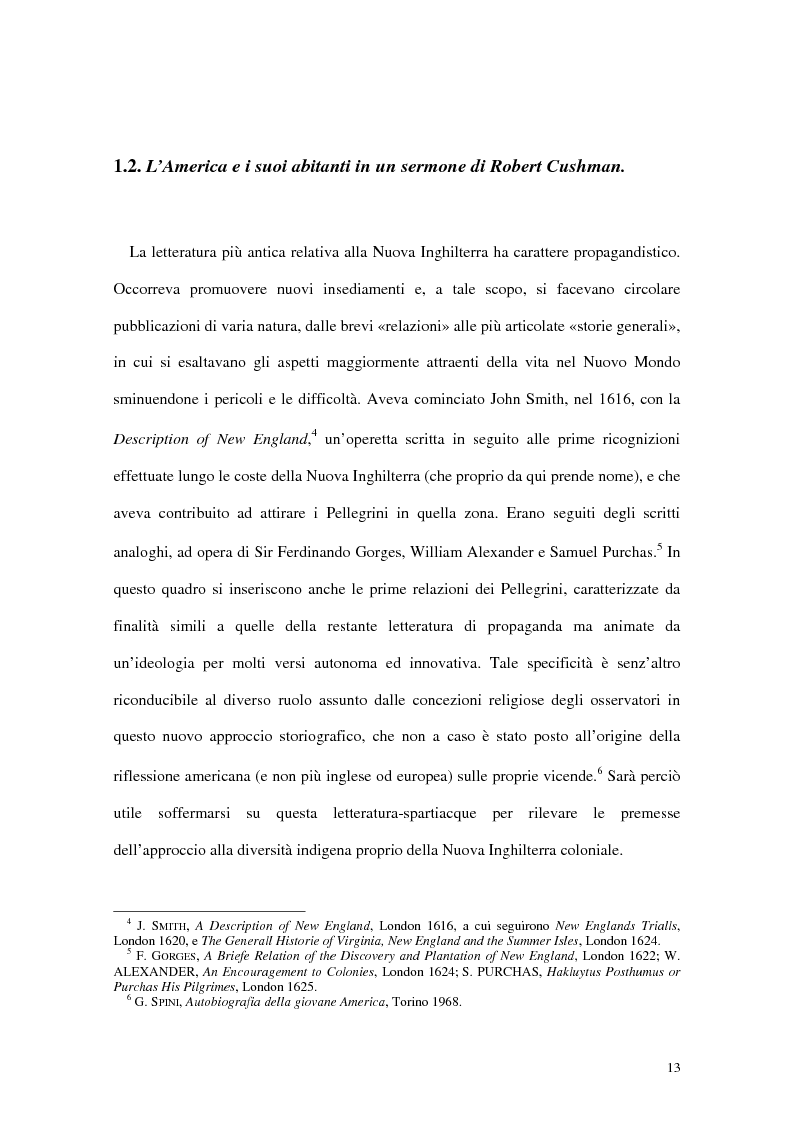 Anteprima della tesi: L'interpretazione dell'«altro» nei Puritani del Nuovo Mondo. Coloni e missionari di fronte al «selvaggio», 1620-1758., Pagina 9