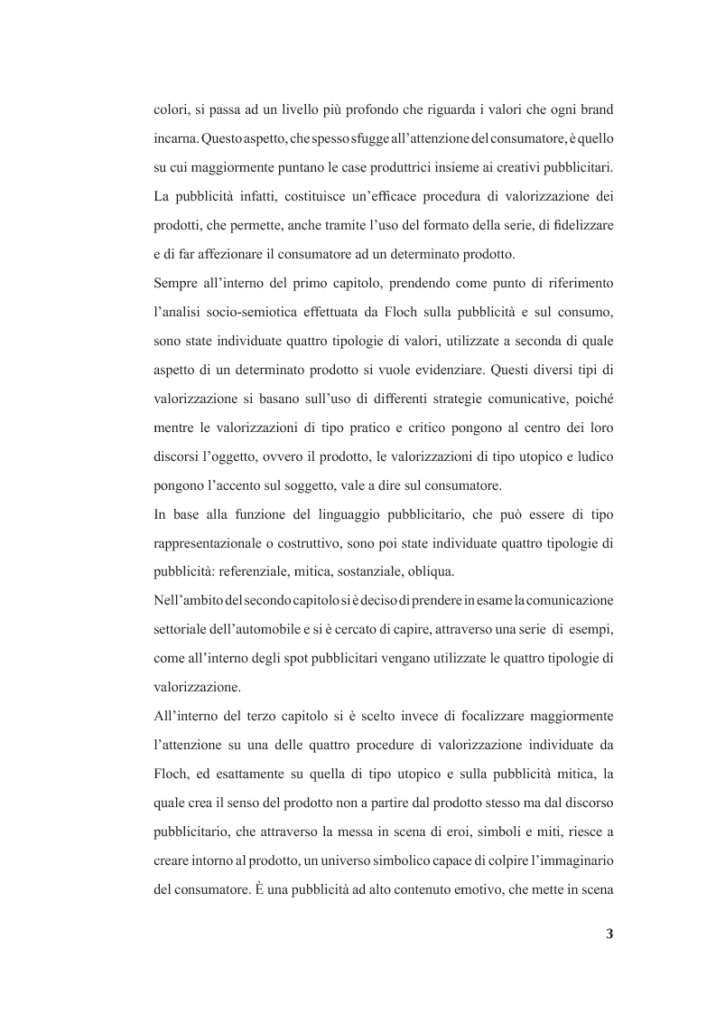 Anteprima della tesi: La marca e i valori di consumo, Pagina 2