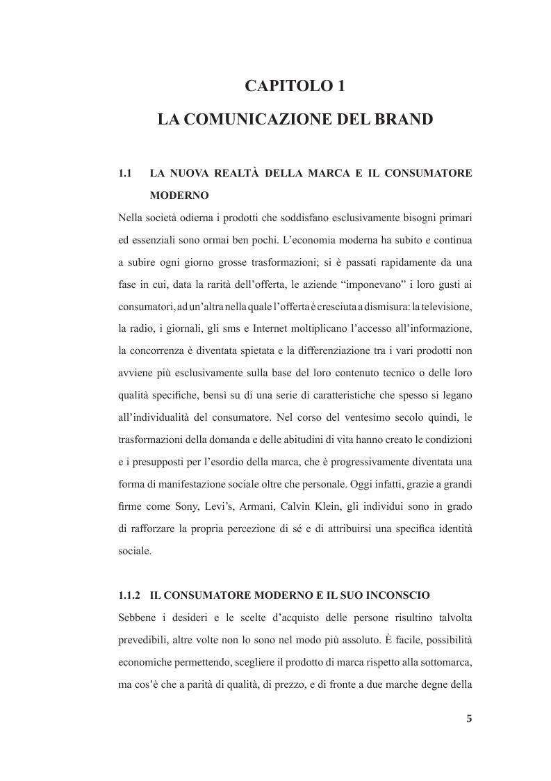 Anteprima della tesi: La marca e i valori di consumo, Pagina 4