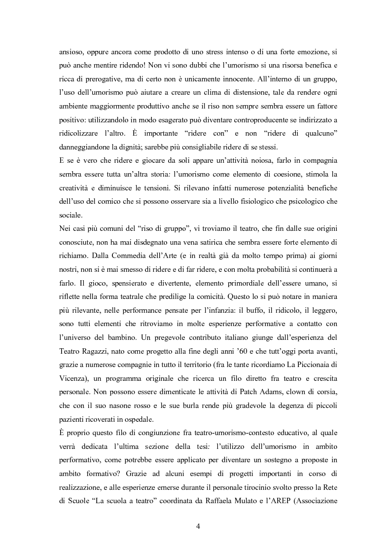 Anteprima della tesi: ''Risus abundant in ore... sapientium''. L'efficacia dell'umorismo dalla performance al contesto educativo., Pagina 3