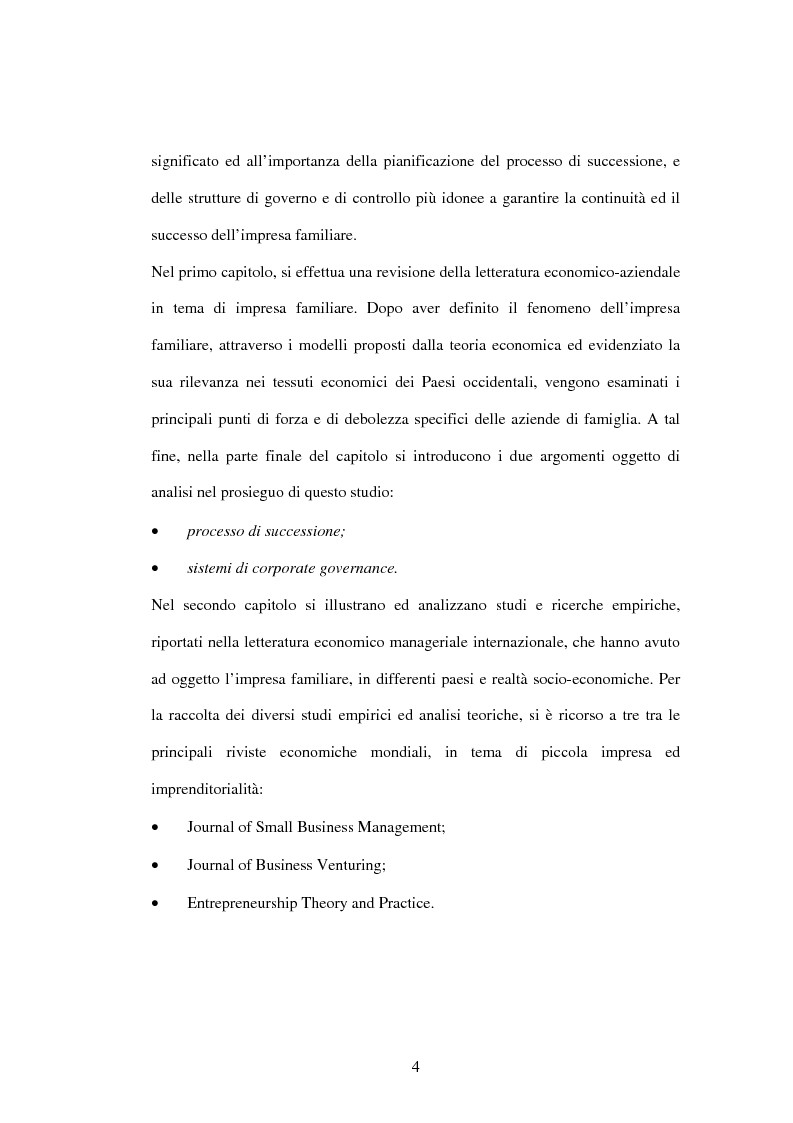 Anteprima della tesi: L'impresa familiare nel settore armatoriale: processi di successione e corporate governance, Pagina 4
