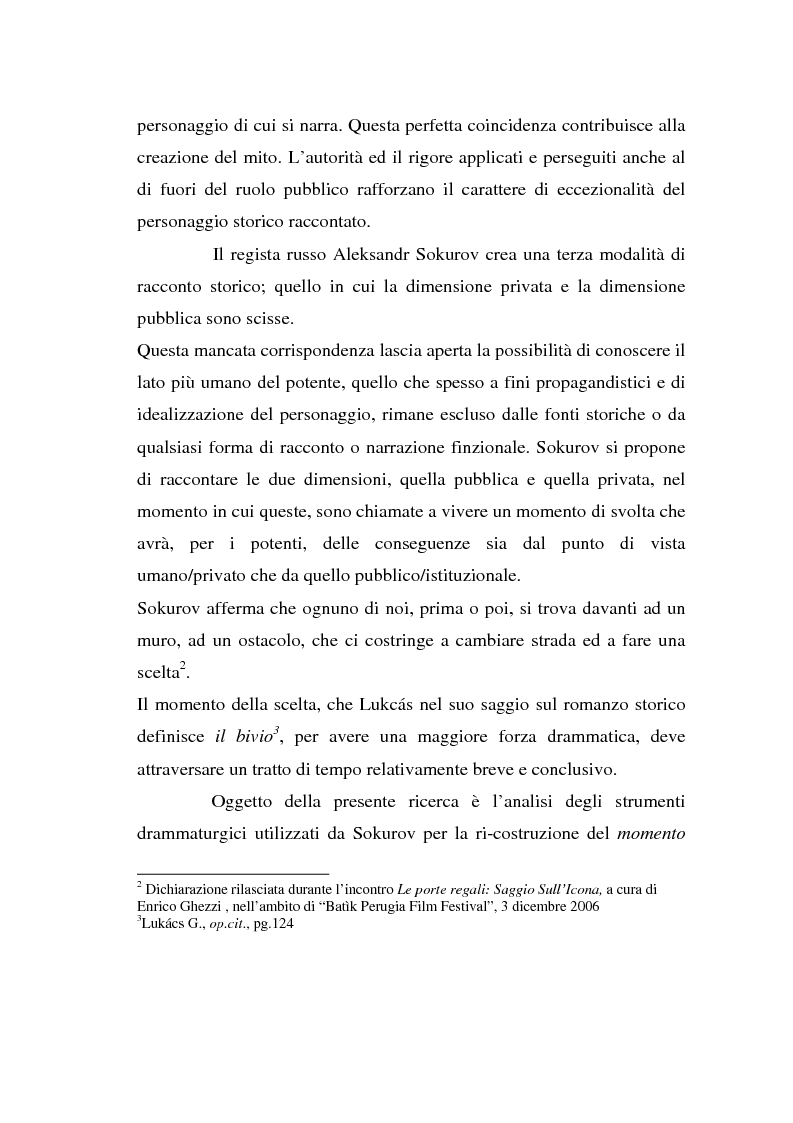 Anteprima della tesi: Moloch, Taurus, Il Sole. Trilogia sul potere di A. Sokurov tra declino storico e declino esistenziale, Pagina 2