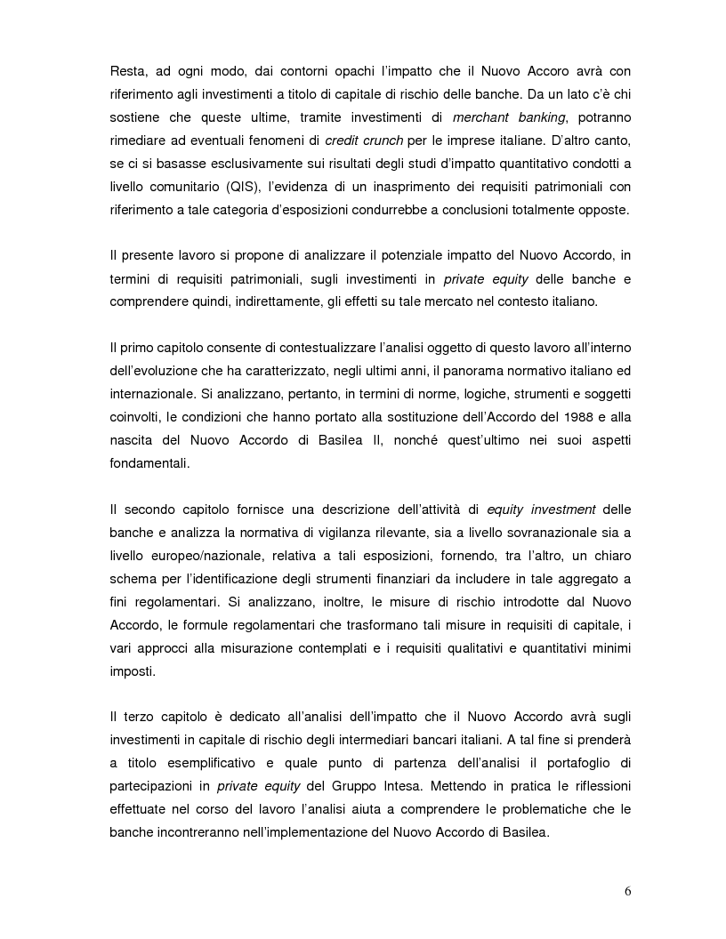 Anteprima della tesi: L'impatto di Basilea 2 sul private equity, Pagina 2