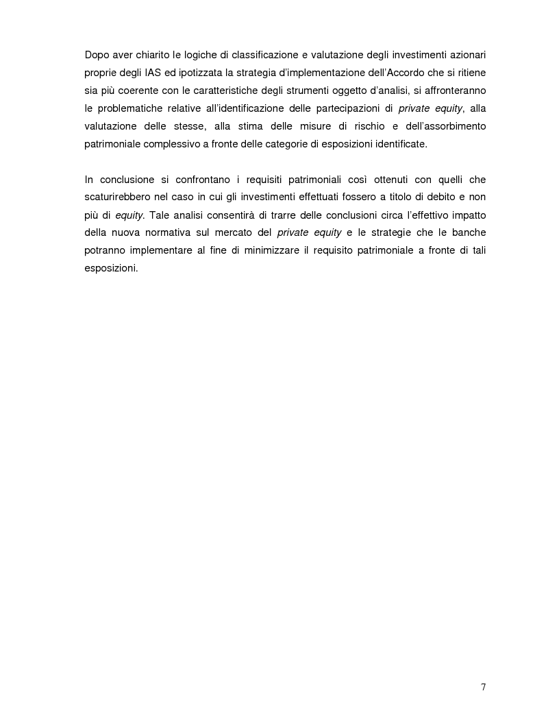 Anteprima della tesi: L'impatto di Basilea 2 sul private equity, Pagina 3