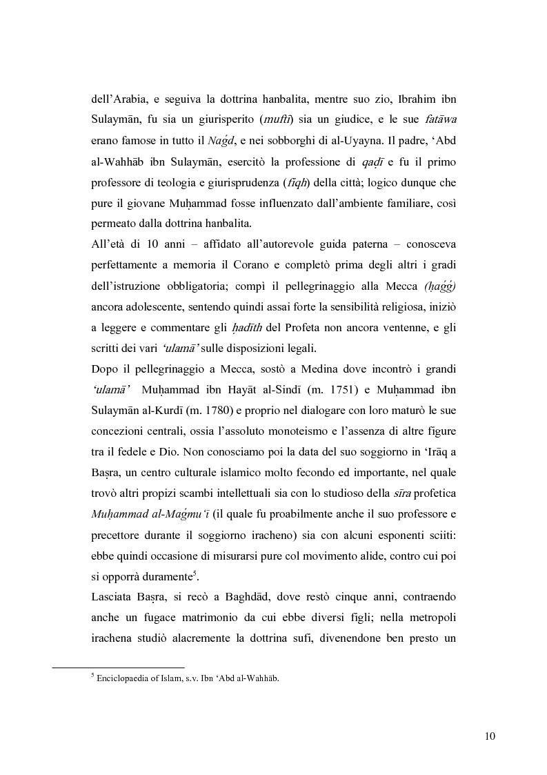 Anteprima della tesi: Il movimento wahhabita, Pagina 10