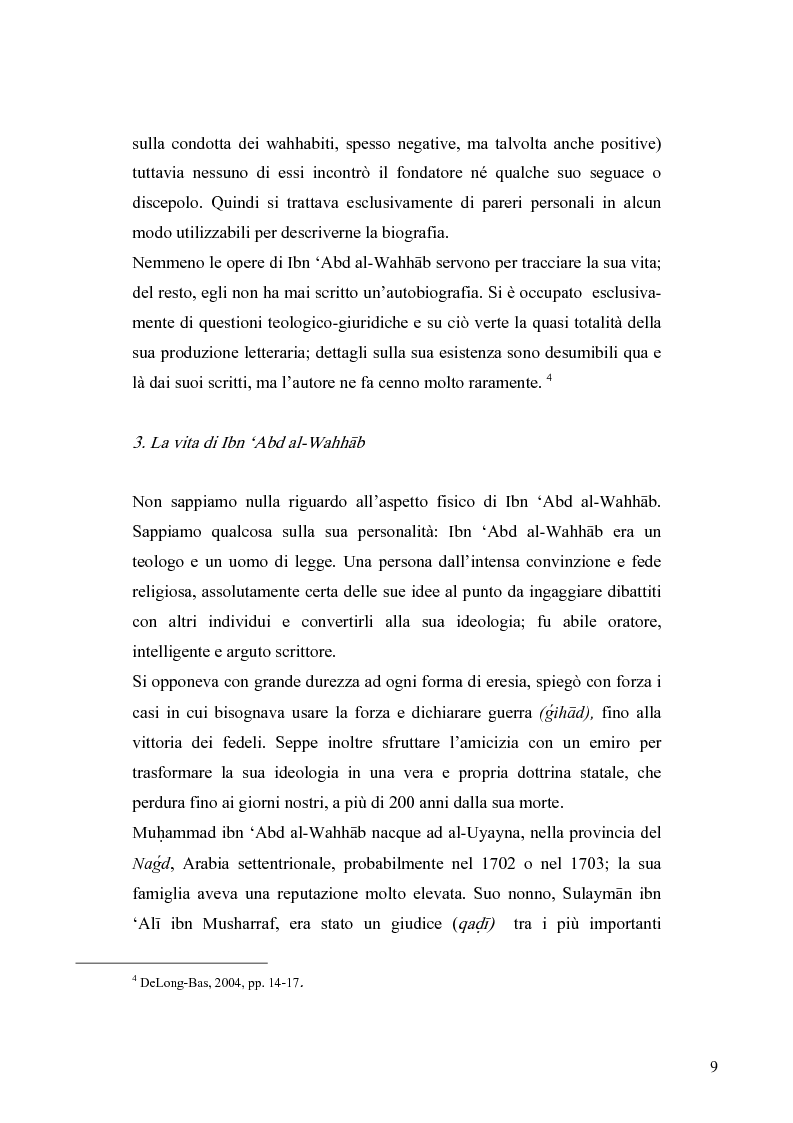 Anteprima della tesi: Il movimento wahhabita, Pagina 9