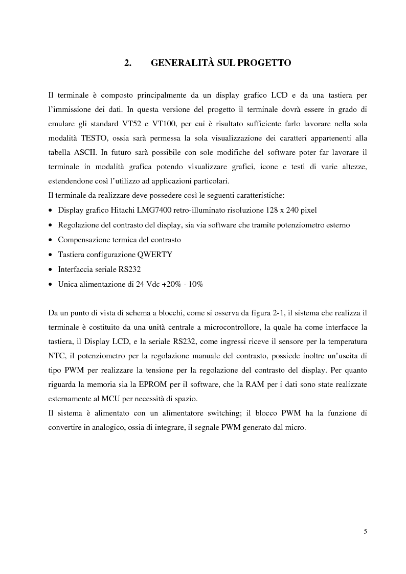 Anteprima della tesi: Progettazione hardware e software di un terminale industriale standard VT100 - VT52 con display LCD, Pagina 2