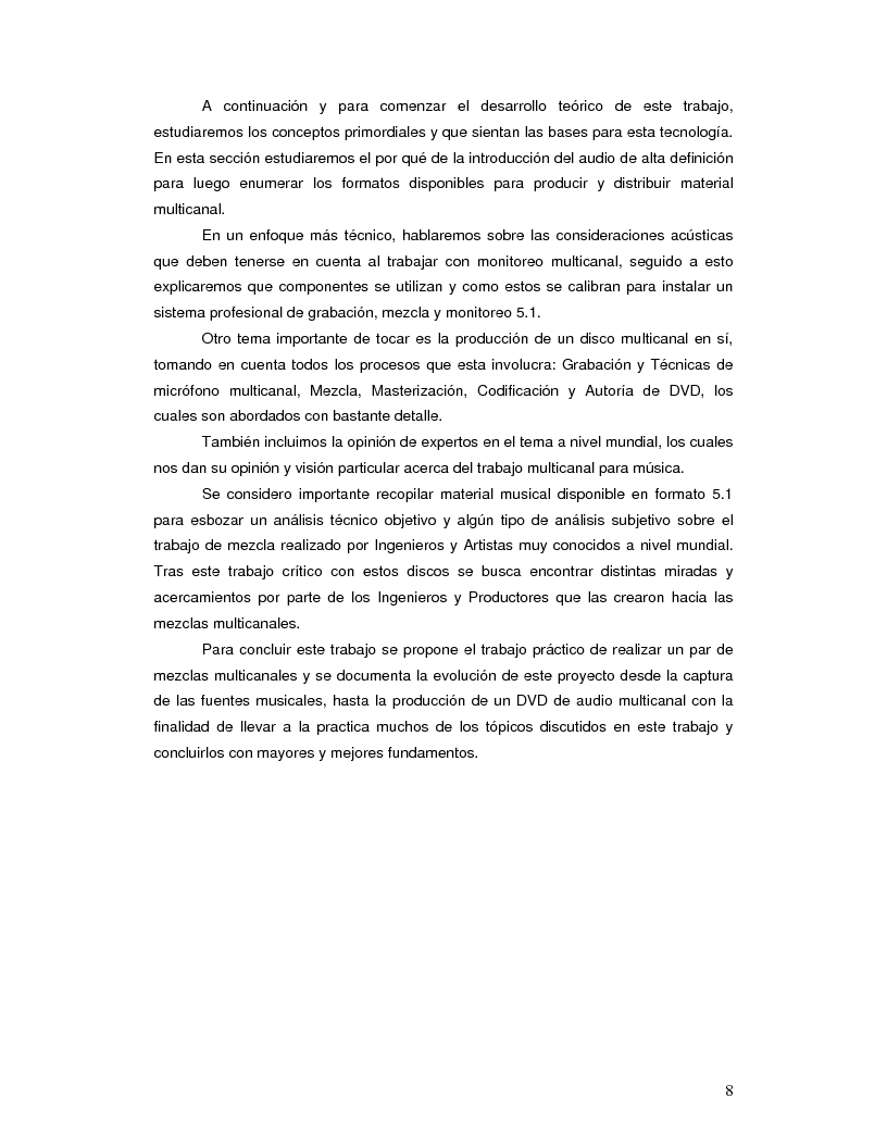 Anteprima della tesi: Producción Musical Multicanal; Un Enfoque Practico, Pagina 3