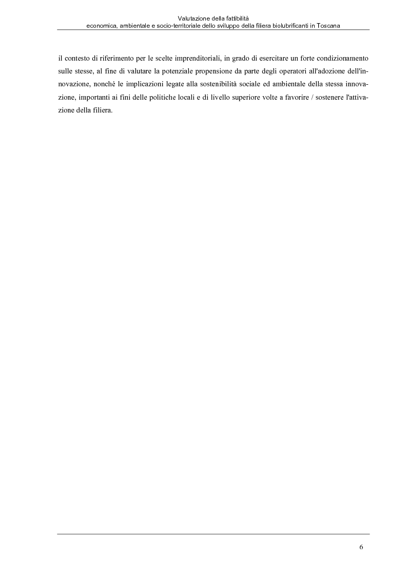 Anteprima della tesi: Valutazione della fattibilità economica, ambientale e socio-territoriale dello sviluppo della filiera biolubrificanti in Toscana, Pagina 2