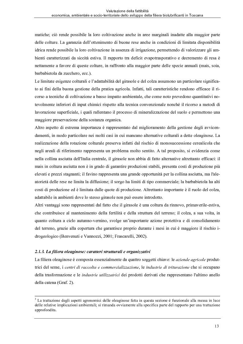 Anteprima della tesi: Valutazione della fattibilità economica, ambientale e socio-territoriale dello sviluppo della filiera biolubrificanti in Toscana, Pagina 9