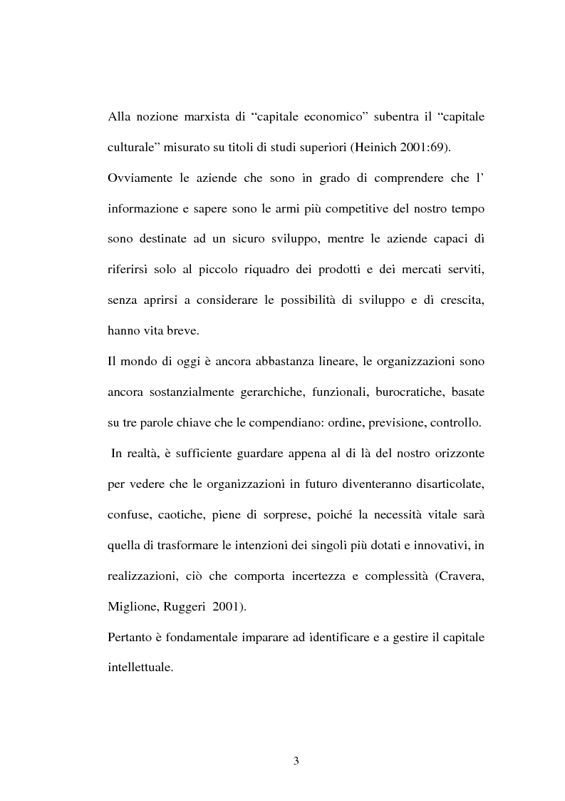 Anteprima della tesi: Una nuova frontiera delle organizzazioni: il capitale intellettuale, Pagina 3